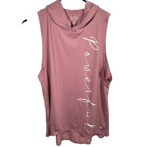 Cali Sport Sleeveless Hoodie Womens Small Pink Powerful